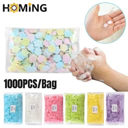image-1000 PCS/1set Portable Disposable Soap Mini Cleaning Hand Washing Soap Papers Scented Slice Washing Bath Travel Small Soap