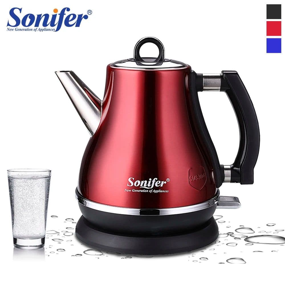 image-1.2L Colorful 304 Stainless Steel Electric Kettle 1500W Household 220V Quick Heating Electric Boiling Tea Pot Sonifer