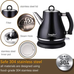 image-1.2L Colorful 304 Stainless Steel Electric Kettle 1500W Household 220V Quick Heating Electric Boiling Tea Pot Sonifer