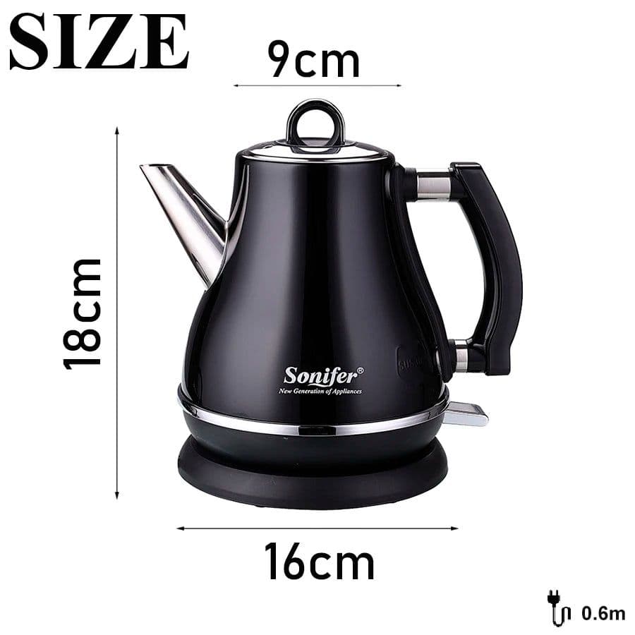 image-1.2L Colorful 304 Stainless Steel Electric Kettle 1500W Household 220V Quick Heating Electric Boiling Tea Pot Sonifer