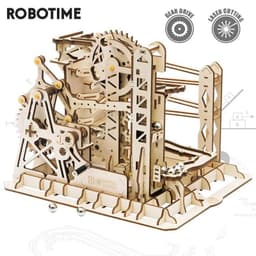 image-Robotime Rokr 4 Kinds Marble Run DIY Waterwheel Wooden Model Building Block Kits Assembly Toy Gift for Children Adult Dropship
