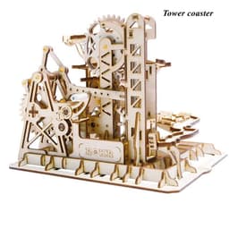 image-Robotime Rokr 4 Kinds Marble Run DIY Waterwheel Wooden Model Building Block Kits Assembly Toy Gift for Children Adult Dropship