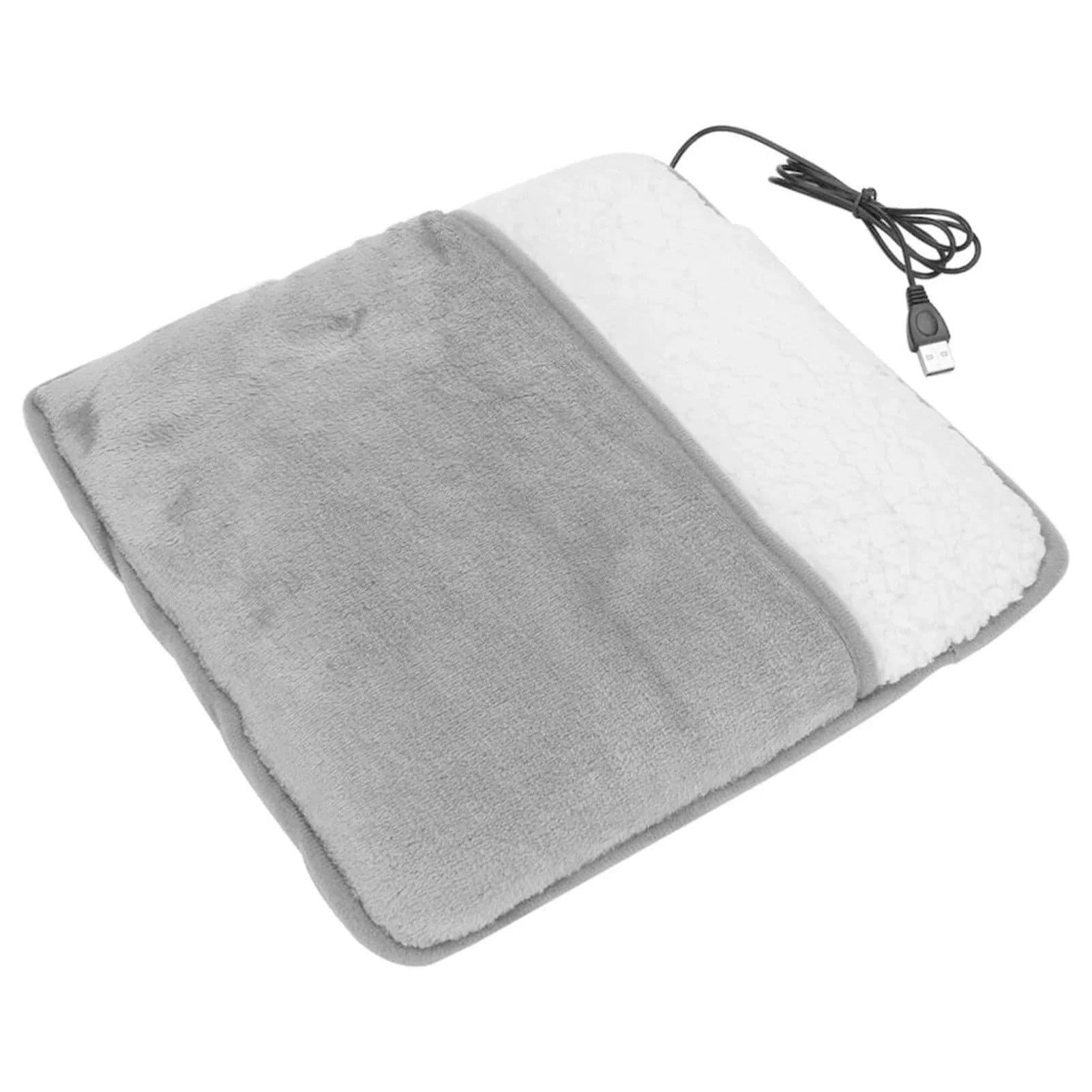 image-Winter USB Charging Electric Foot Heating Pad Universal Soft Plush Washable Feet Foot Warmer Heater Household Foot Warming Mat