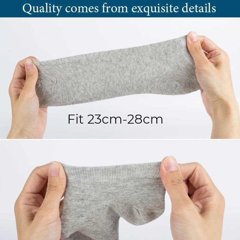 image-HSS Brand 100% Cotton Men Socks Summer Thin Breathable Socks High Quality No Show Boat Socks Black Short For Students Size 39-44