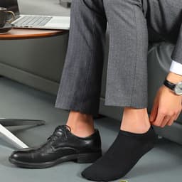 image-HSS Brand 100% Cotton Men Socks Summer Thin Breathable Socks High Quality No Show Boat Socks Black Short For Students Size 39-44