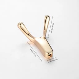 image-SARIHOSY 1/5Pcs Gold Wall Hooks Bathroom Accessories for Towel Coat Key Golden Coat Hooks Y-Shaped Decorative Hook