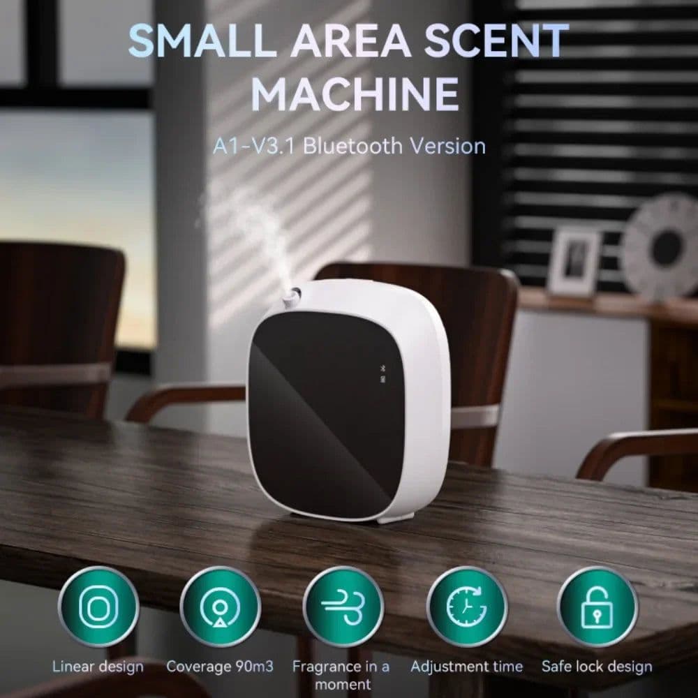 image-Smart Fragrance Oil Diffuser App Control Battery Operated Electric 100ML Aroma Diffuser Scent Air Freshener Home OfficeToilet