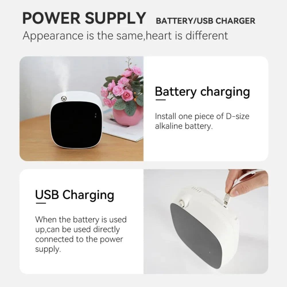 image-Smart Fragrance Oil Diffuser App Control Battery Operated Electric 100ML Aroma Diffuser Scent Air Freshener Home OfficeToilet