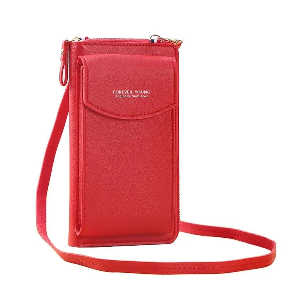 image-Large Capacity Purses Fashion Mobile Phone Bags Multifunctional Shoulder Strap Bag PU Leather Card Holder Girls Accessories