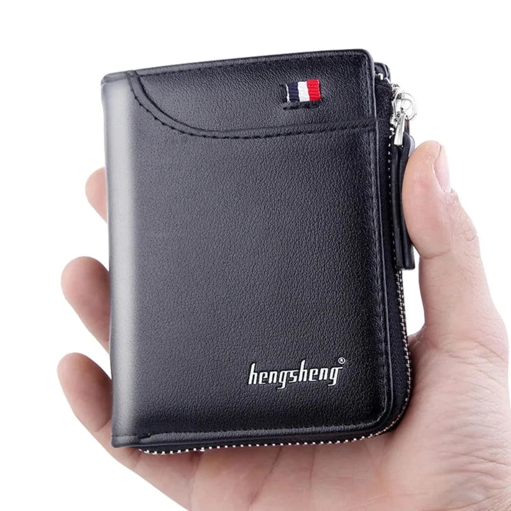 image-2024 New Men's Wallet Casual Carteras Short Wallet Men PU Leather Billetera Hombre Luxury Small Zipper Coins Bag Cartera Hombr