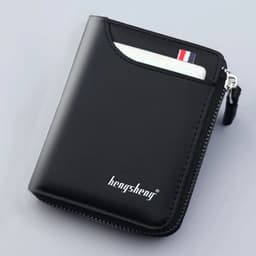 image-2024 New Men's Wallet Casual Carteras Short Wallet Men PU Leather Billetera Hombre Luxury Small Zipper Coins Bag Cartera Hombr