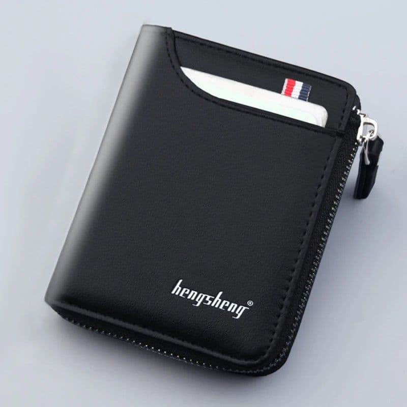 image-2024 New Men's Wallet Casual Carteras Short Wallet Men PU Leather Billetera Hombre Luxury Small Zipper Coins Bag Cartera Hombr