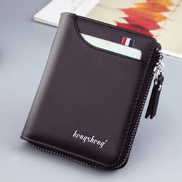 image-2024 New Men's Wallet Casual Carteras Short Wallet Men PU Leather Billetera Hombre Luxury Small Zipper Coins Bag Cartera Hombr