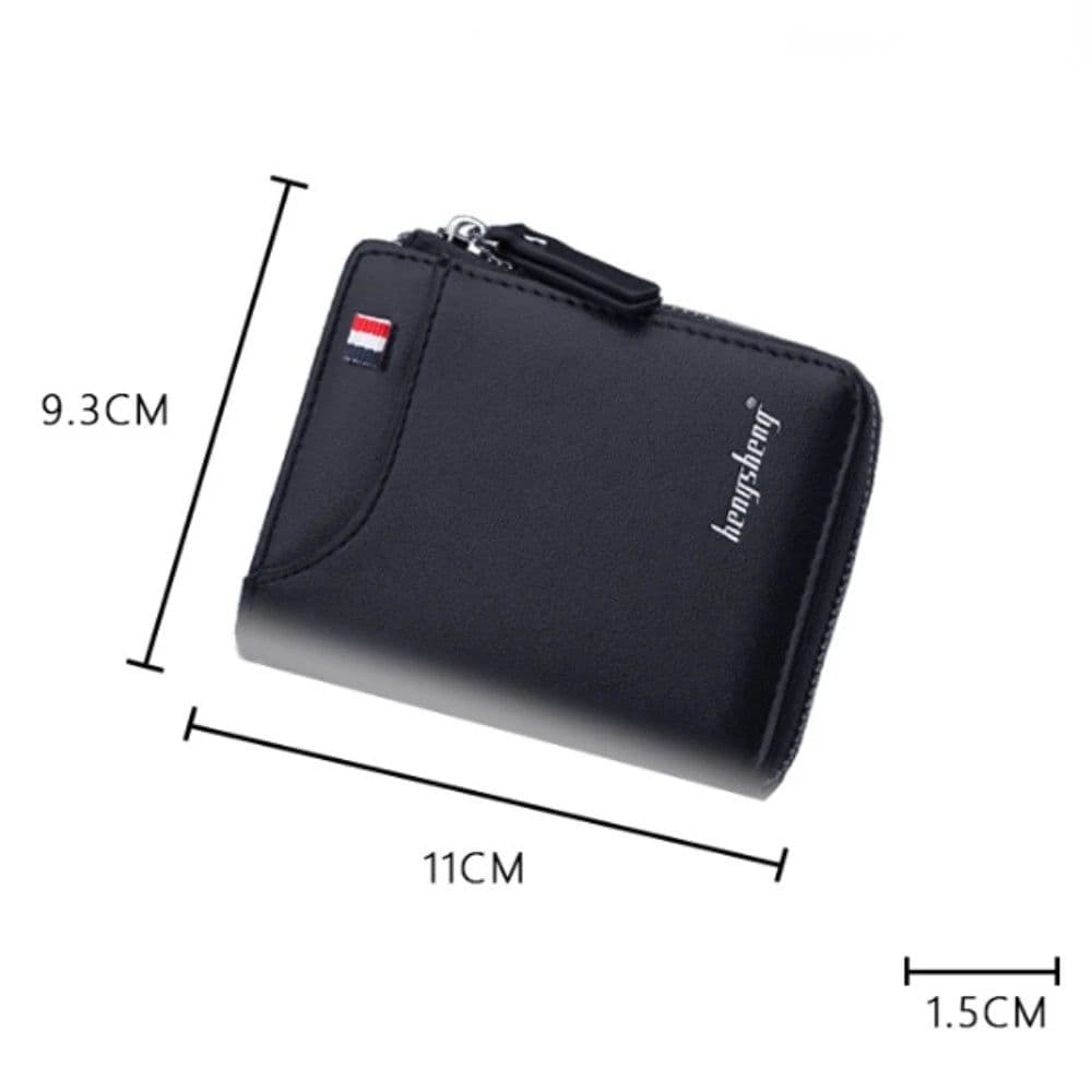 image-2024 New Men's Wallet Casual Carteras Short Wallet Men PU Leather Billetera Hombre Luxury Small Zipper Coins Bag Cartera Hombr