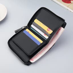 image-2024 New Men's Wallet Casual Carteras Short Wallet Men PU Leather Billetera Hombre Luxury Small Zipper Coins Bag Cartera Hombr