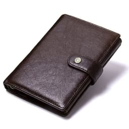 image-CONTACT'S Leather Wallet Luxury Male Genuine Leather Wallets Men Hasp Purse With Passcard Pocket and Card Holder High Quality