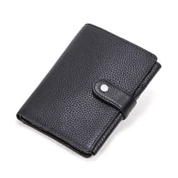 image-CONTACT'S Leather Wallet Luxury Male Genuine Leather Wallets Men Hasp Purse With Passcard Pocket and Card Holder High Quality