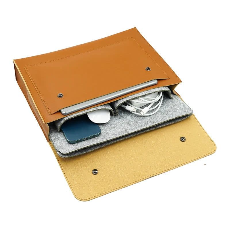 image-Laptop Bag 13.3 14 15.6 Inch Waterproof Notebook Case Sleeve For Macbook Air Pro Computer Shoulder Handbag Women Men Briefcase