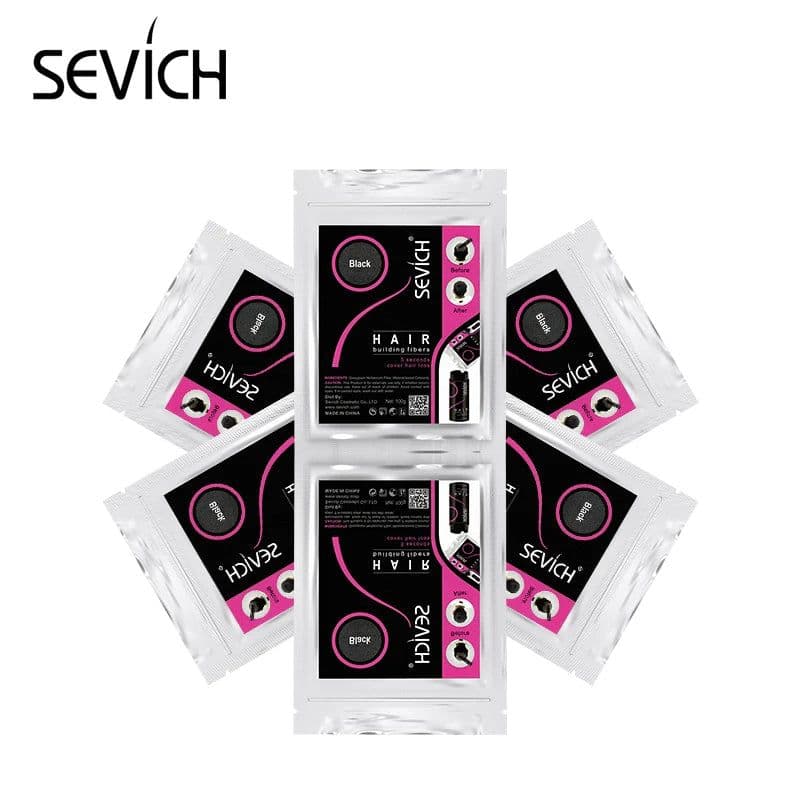 image-Hair Fibers Hair Building Keratin Powder Hair Color Volume Product Care Treatment Black/Dark Brown 300g Refill