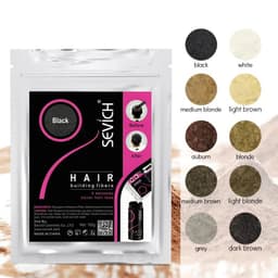 image-Hair Fibers Hair Building Keratin Powder Hair Color Volume Product Care Treatment Black/Dark Brown 300g Refill