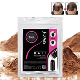 image-Hair Fibers Hair Building Keratin Powder Hair Color Volume Product Care Treatment Black/Dark Brown 300g Refill
