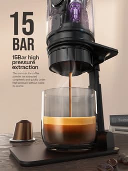 image-HiBREW Portable Coffee Machine for Car & Home,DC12V Expresso Coffee Maker Fit Nexpresso Dolce Pod Capsule Coffee Powder H4A