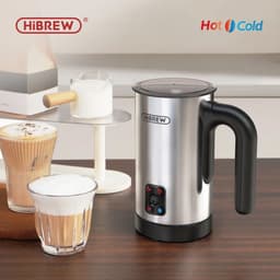 image-HiBREW 4 in 1 Milk Frother Frothing Foamer Fully automatic Milk Warmer Cold/Hot Latte Cappuccino Chocolate Protein powder M3A