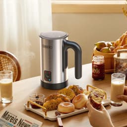 image-HiBREW 4 in 1 Milk Frother Frothing Foamer Fully automatic Milk Warmer Cold/Hot Latte Cappuccino Chocolate Protein powder M3A