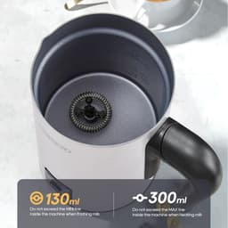 image-HiBREW 4 in 1 Milk Frother Frothing Foamer Fully automatic Milk Warmer Cold/Hot Latte Cappuccino Chocolate Protein powder M3A