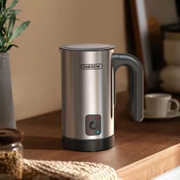 image-HiBREW 4 in 1 Milk Frother Frothing Foamer Fully automatic Milk Warmer Cold/Hot Latte Cappuccino Chocolate Protein powder M3A