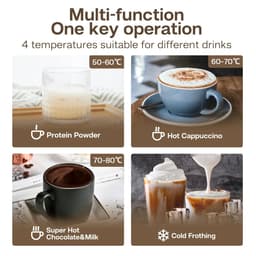 image-HiBREW 4 in 1 Milk Frother Frothing Foamer Fully automatic Milk Warmer Cold/Hot Latte Cappuccino Chocolate Protein powder M3A