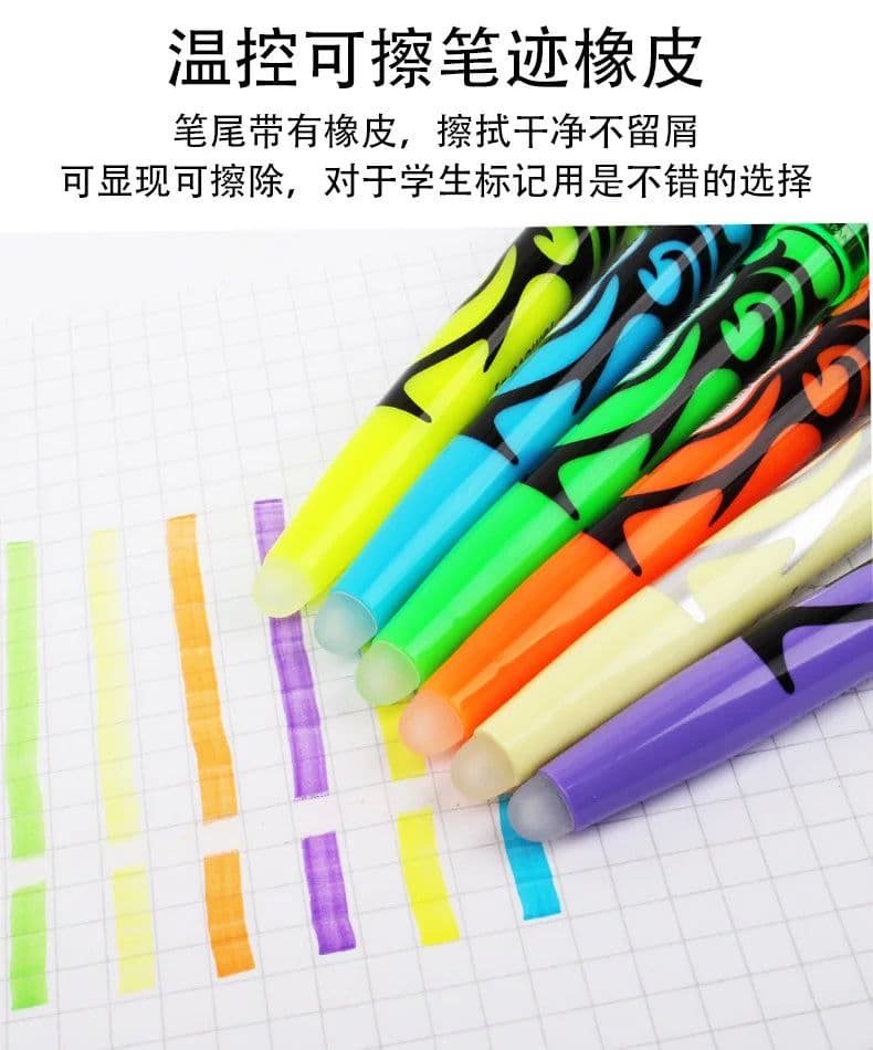 image-PILOT SW-FL Frixion Erasable Highlighter Pastel Color Fluorescent Marker Pen 12 Colors Japan