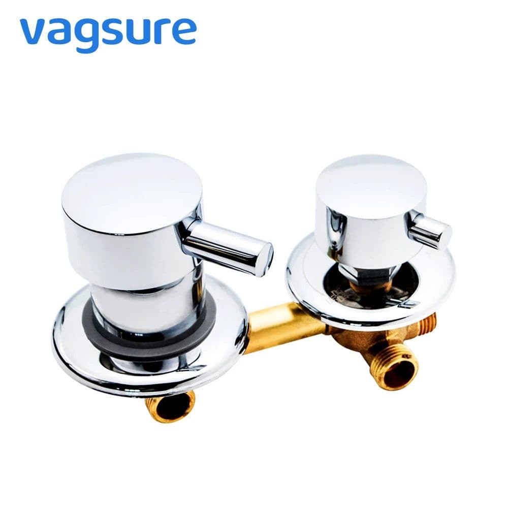 image-2/3/4/5 Ways Water Outlet Screw Thread Center Distance 10cm 12.5cm Mixing Valve Brass Bathroom Shower Mixer Faucet Tap Cabin