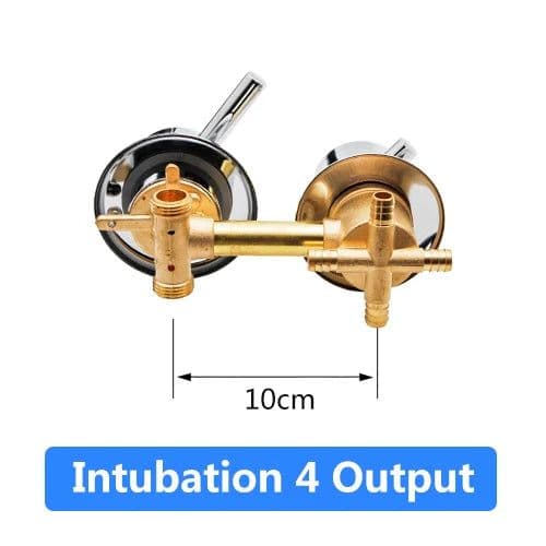 image-2/3/4/5 Ways Water Outlet Screw Thread Center Distance 10cm 12.5cm Mixing Valve Brass Bathroom Shower Mixer Faucet Tap Cabin