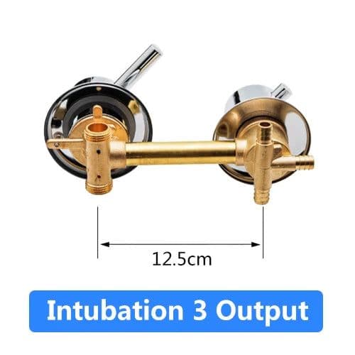 image-2/3/4/5 Ways Water Outlet Screw Thread Center Distance 10cm 12.5cm Mixing Valve Brass Bathroom Shower Mixer Faucet Tap Cabin