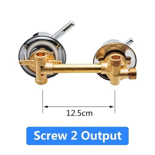 image-2/3/4/5 Ways Water Outlet Screw Thread Center Distance 10cm 12.5cm Mixing Valve Brass Bathroom Shower Mixer Faucet Tap Cabin