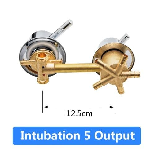 image-2/3/4/5 Ways Water Outlet Screw Thread Center Distance 10cm 12.5cm Mixing Valve Brass Bathroom Shower Mixer Faucet Tap Cabin
