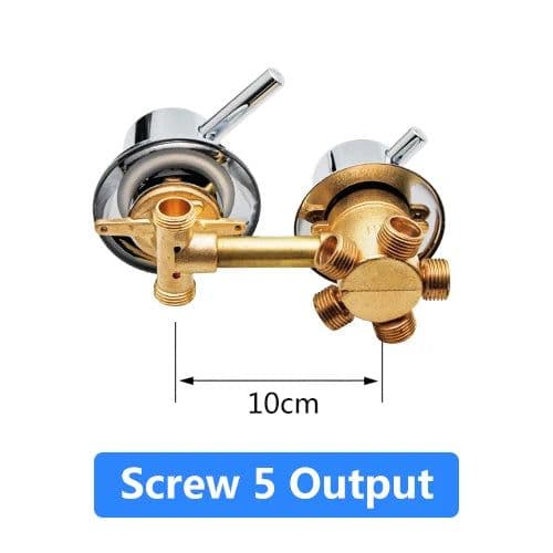 image-2/3/4/5 Ways Water Outlet Screw Thread Center Distance 10cm 12.5cm Mixing Valve Brass Bathroom Shower Mixer Faucet Tap Cabin