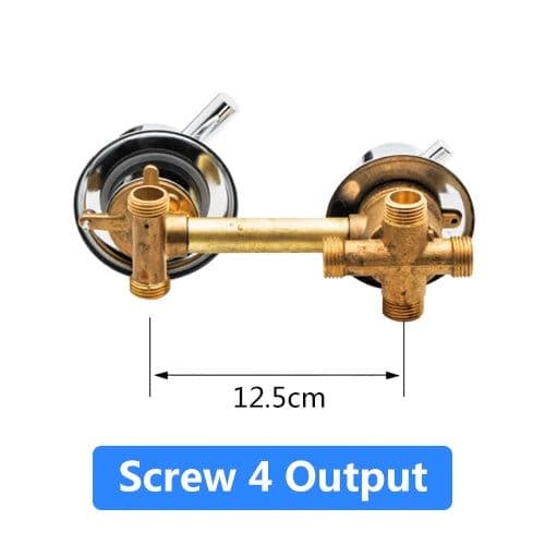 image-2/3/4/5 Ways Water Outlet Screw Thread Center Distance 10cm 12.5cm Mixing Valve Brass Bathroom Shower Mixer Faucet Tap Cabin
