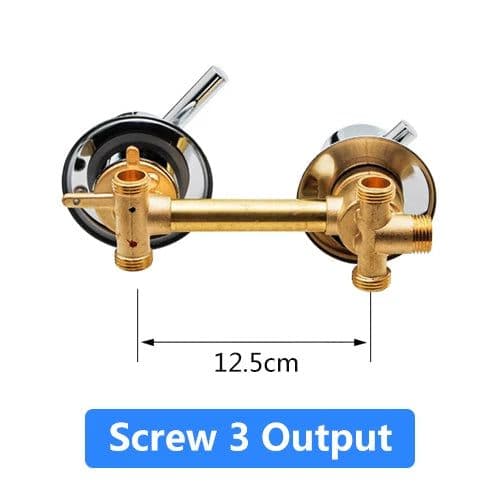 image-2/3/4/5 Ways Water Outlet Screw Thread Center Distance 10cm 12.5cm Mixing Valve Brass Bathroom Shower Mixer Faucet Tap Cabin