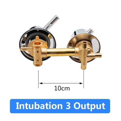 image-2/3/4/5 Ways Water Outlet Screw Thread Center Distance 10cm 12.5cm Mixing Valve Brass Bathroom Shower Mixer Faucet Tap Cabin