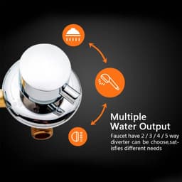 image-2/3/4/5 Ways Water Outlet Screw Thread Center Distance 10cm 12.5cm Mixing Valve Brass Bathroom Shower Mixer Faucet Tap Cabin