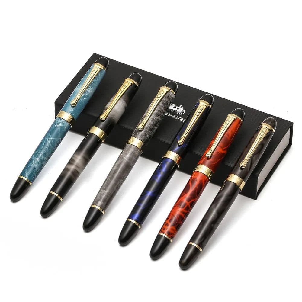 image-Jinhao Classic Fountain Pen, Luxury Gold Trim Iraurita Tip Medium Writing, Jin Hao 450 Office Signature School Calligraphy A6293