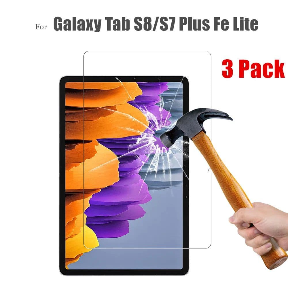 image-3Piece Glass Protector for Samsung Galaxy Tab S9 S8 Screen Protective Film for Samsung Galaxy Tab S7 Plus Fe Lite S8 Plus Ultra