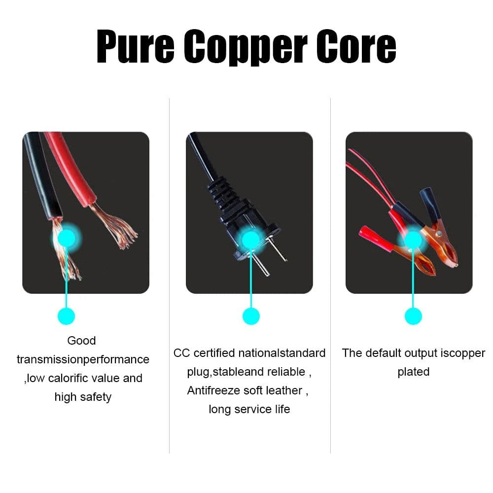 image-Car Battery Charger Car Accessories 3 Stages Lead Acid AGM GEL Battery-chargers