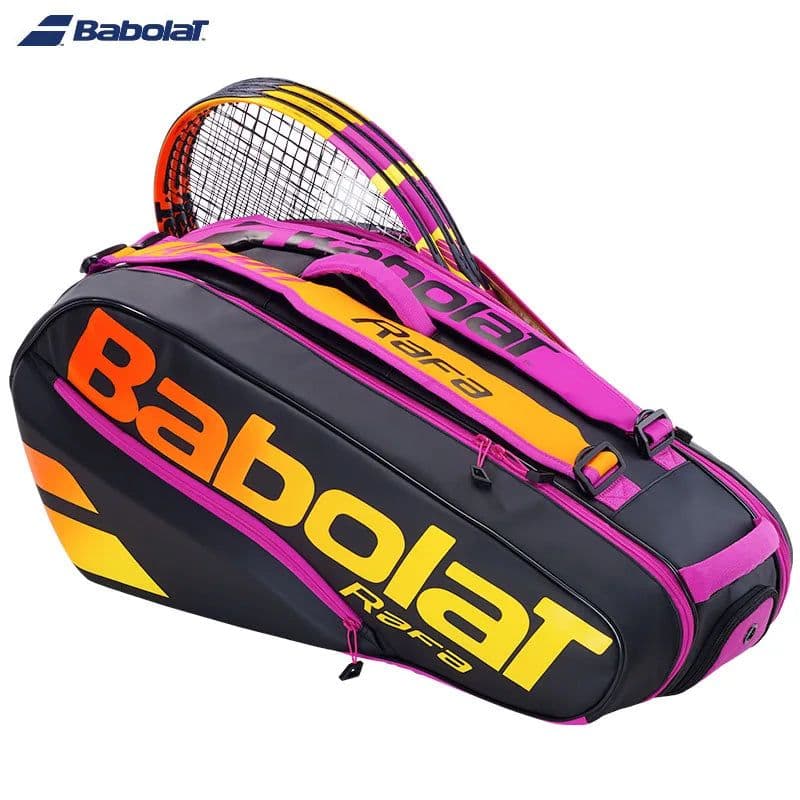 image-Purple Edition BABOLAT Pure Aero Rafa 6Pack Tennis Bag Nadal Court Tennis Racket Bag Durable Unisex Padel Squash Tenis Backpack