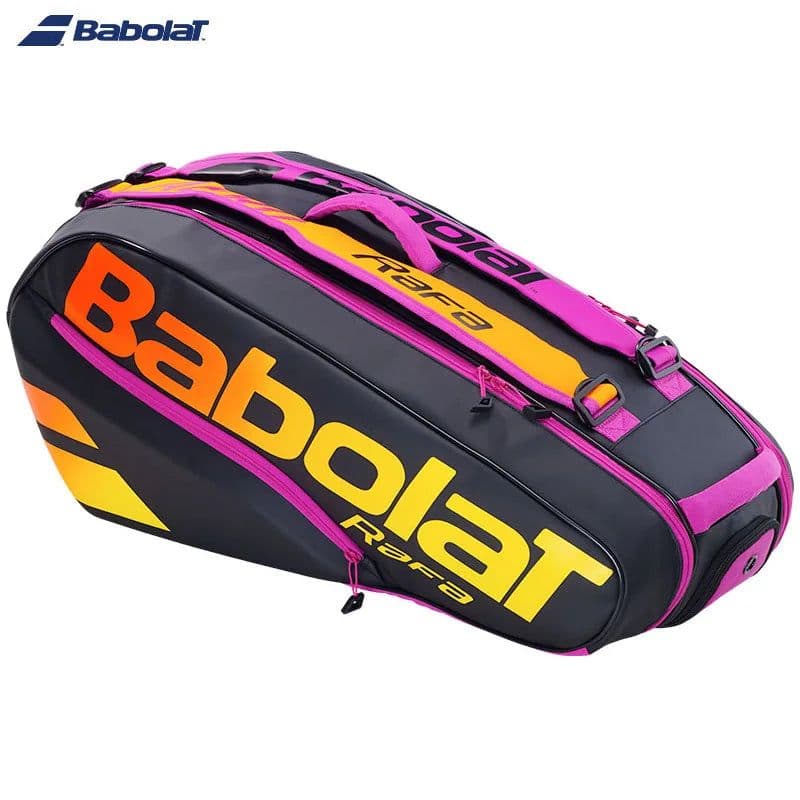 image-Purple Edition BABOLAT Pure Aero Rafa 6Pack Tennis Bag Nadal Court Tennis Racket Bag Durable Unisex Padel Squash Tenis Backpack