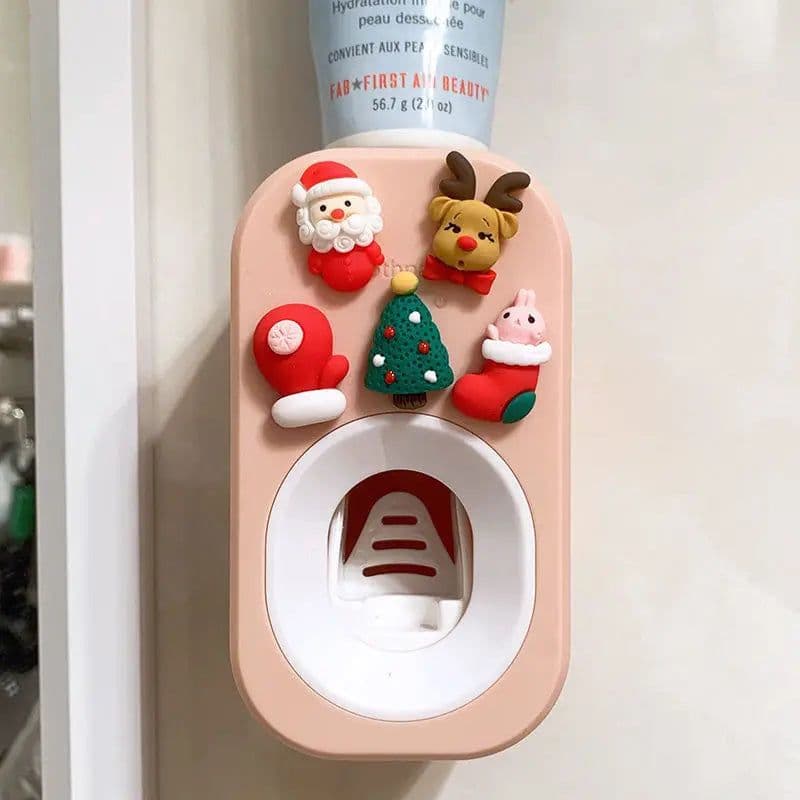 image-Automatic Kids Toothpaste Dispenser Toothpaste Squeezer for Children Household Cartoon Toothbrush Holder Bathroom Accessories