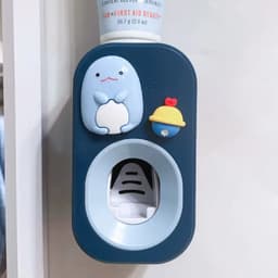 image-Automatic Kids Toothpaste Dispenser Toothpaste Squeezer for Children Household Cartoon Toothbrush Holder Bathroom Accessories