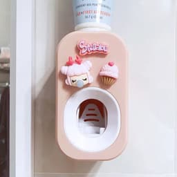 image-Automatic Kids Toothpaste Dispenser Toothpaste Squeezer for Children Household Cartoon Toothbrush Holder Bathroom Accessories
